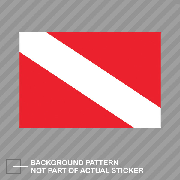 Dive Flag Sticker Decal Vinyl scuba diving #1