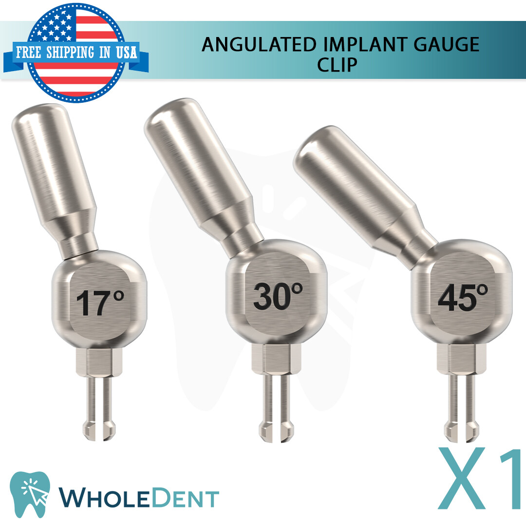 Angulated Im plant Gauge Clip Dental Stainless Steel Abut ment Tool Instrument