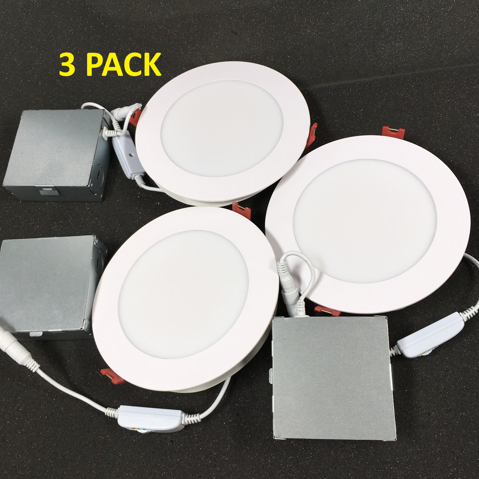 Globe Electric 6” LED Recessed Downlight 3000K-5000K 820lm 10W | LOT of 3 | READ