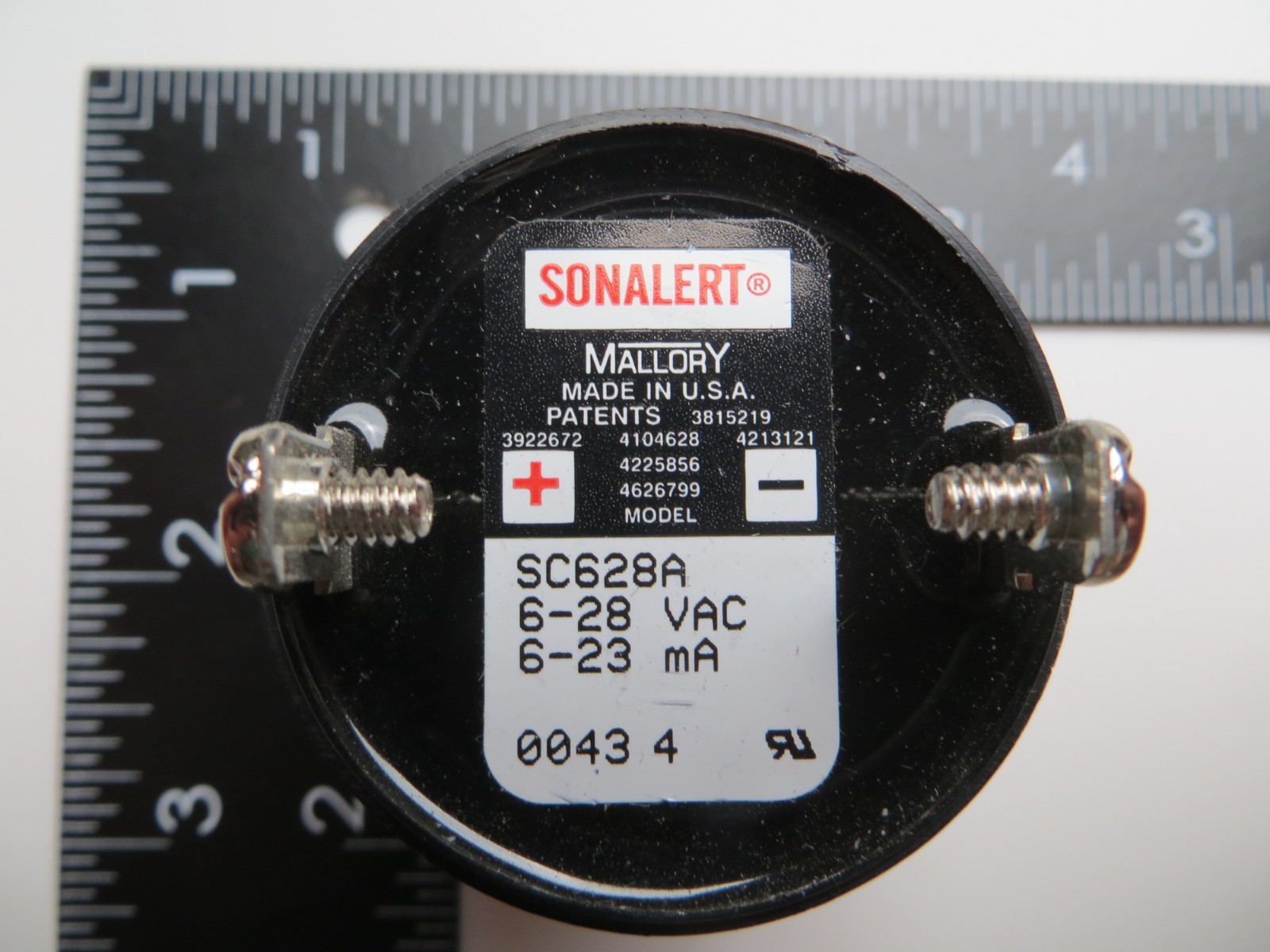 MALLORY SONALERT SC628A AUDIBLE ALARM DEVICE