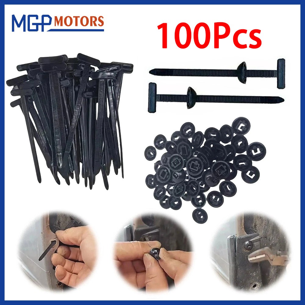 Universal Nylon Cable Tie Buckle w/Self-Locking Zip Ties 100 PCS – Workshop/Car