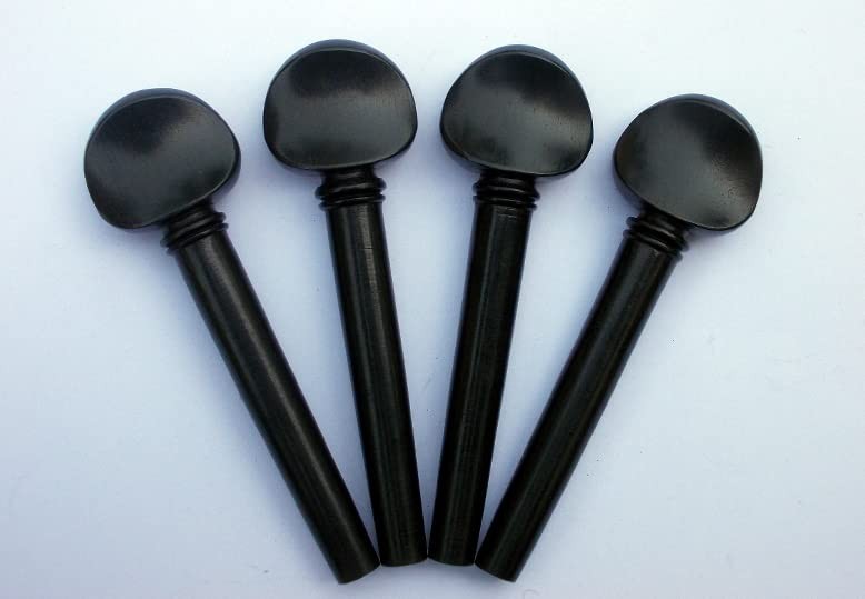 Violin Pegs Swiss Model Ebony Wood 4/4 Shaft 45/9/7Mm 4 Pcs (1 Set)