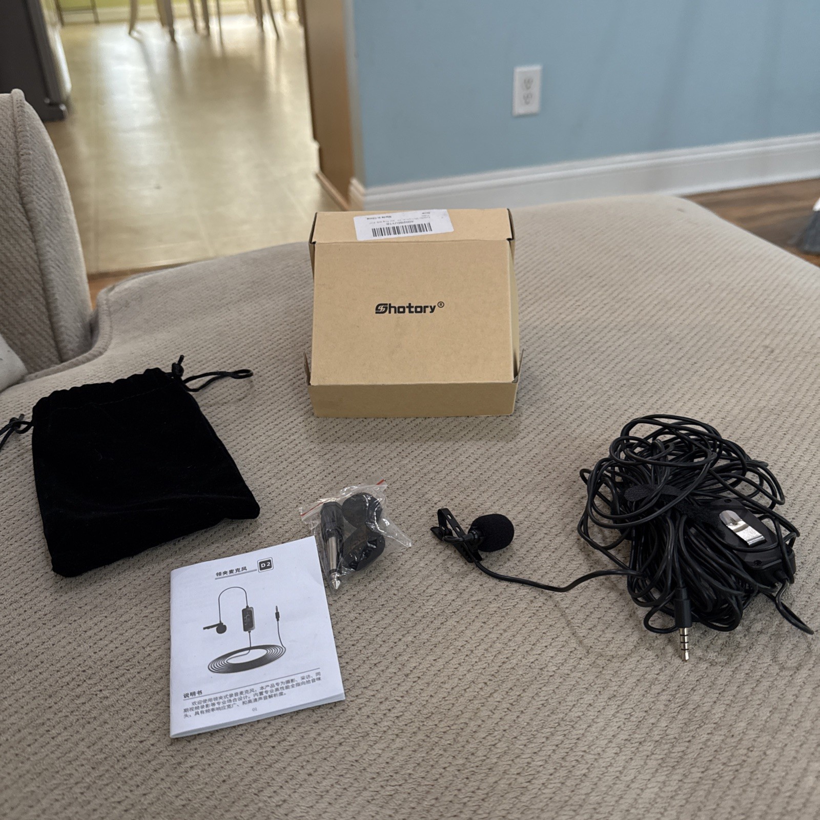 Lavalier Microphone for iPhone Camera PC Android Speech Mic