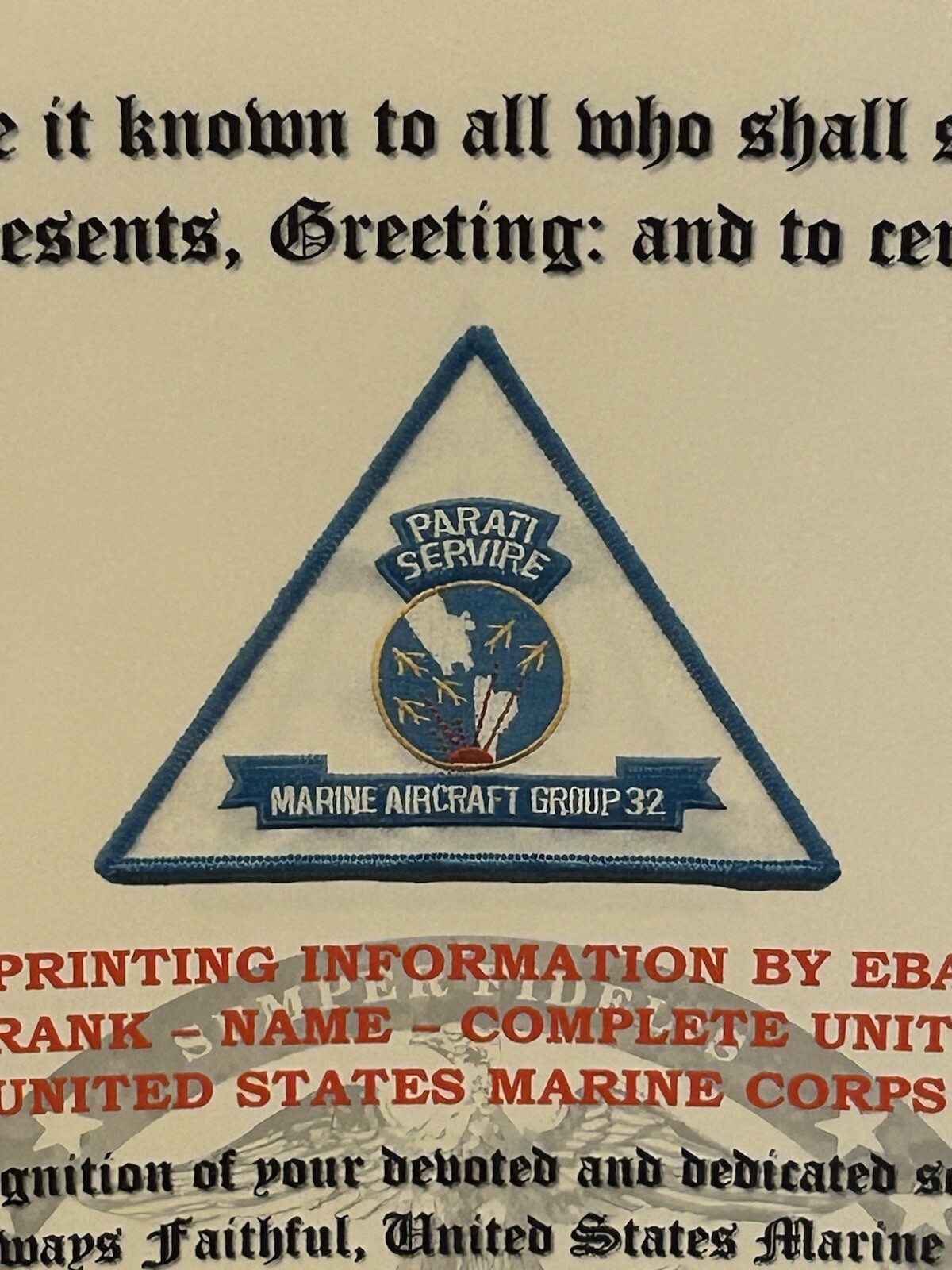 U.S.M.C. / MARINE AIRCRAFT GROUP 32 - SUPERIOR COMMENDATION AWARD