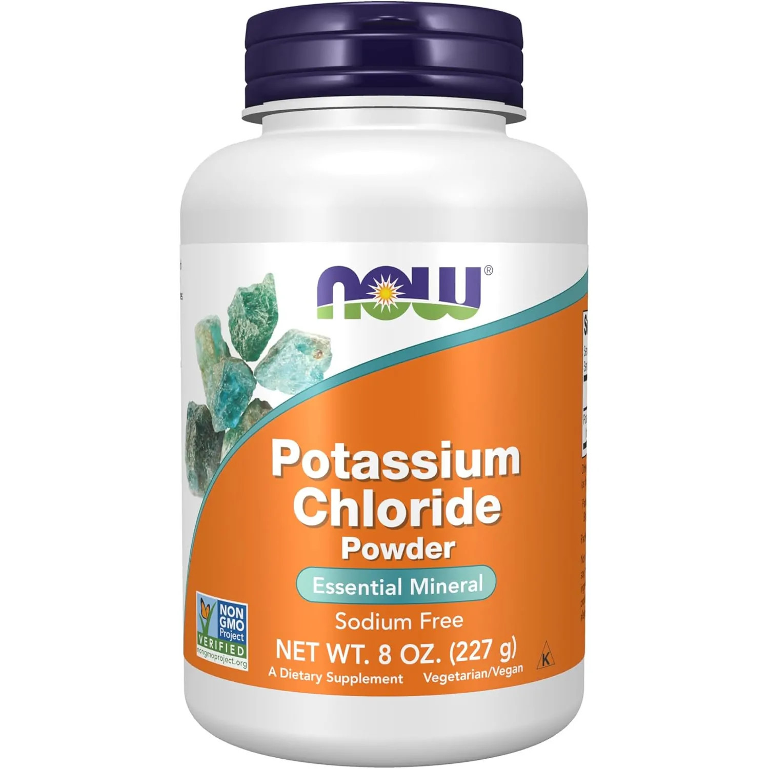 NOW Foods Potassium Chloride Powder, Essential Mineral, Sodium Free,8Oz