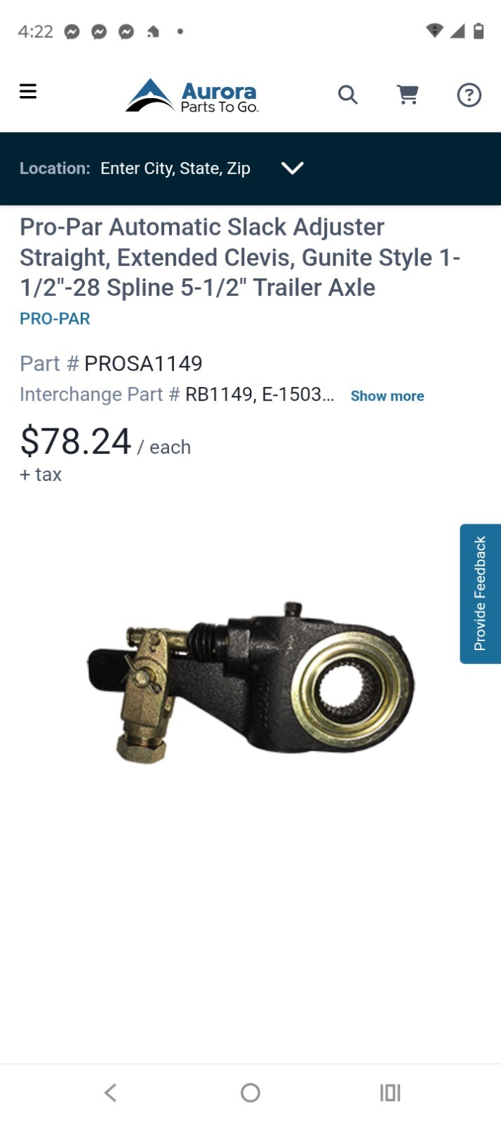 PROSA1149 automatic Slack Adjuster