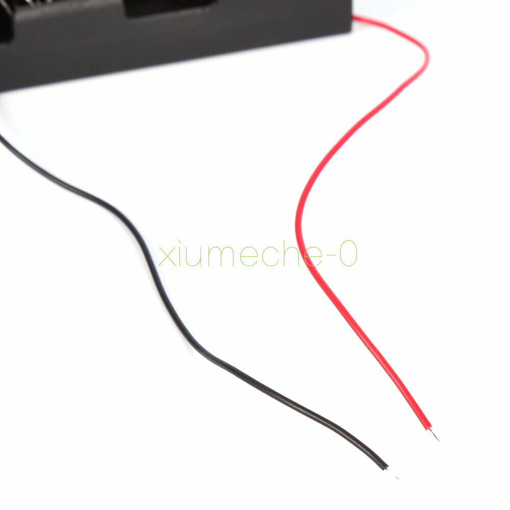 5PCS Plastic Battery Storage Case Box Holder For AA with wire leads NEW