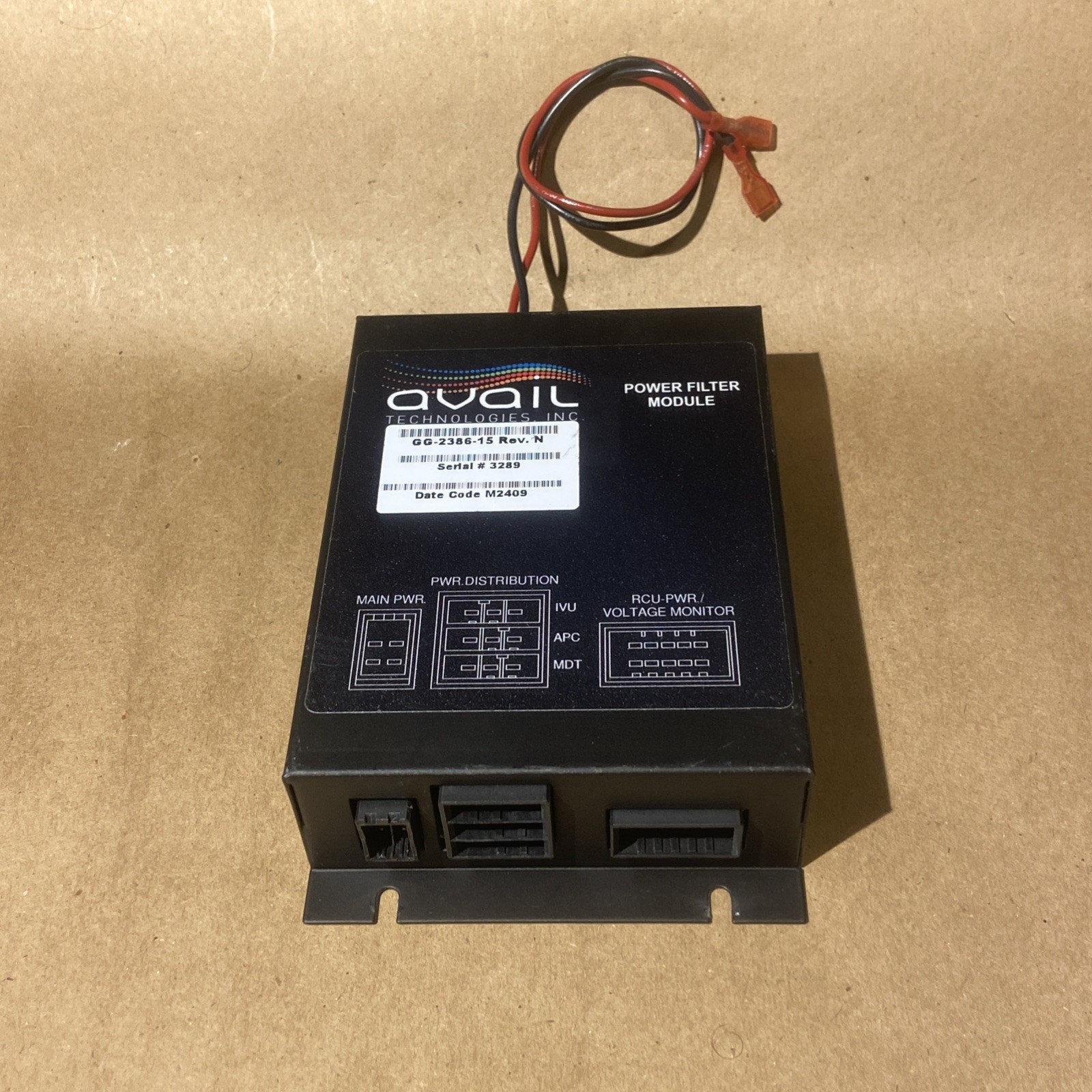 Avail Technologies  Power Filter Module Fleet Communication GG-2386-15 E