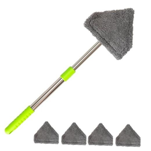 Car Windshield Squeegee Cleaning Tool - Vehicle Window Cleaner with 4 Reusable