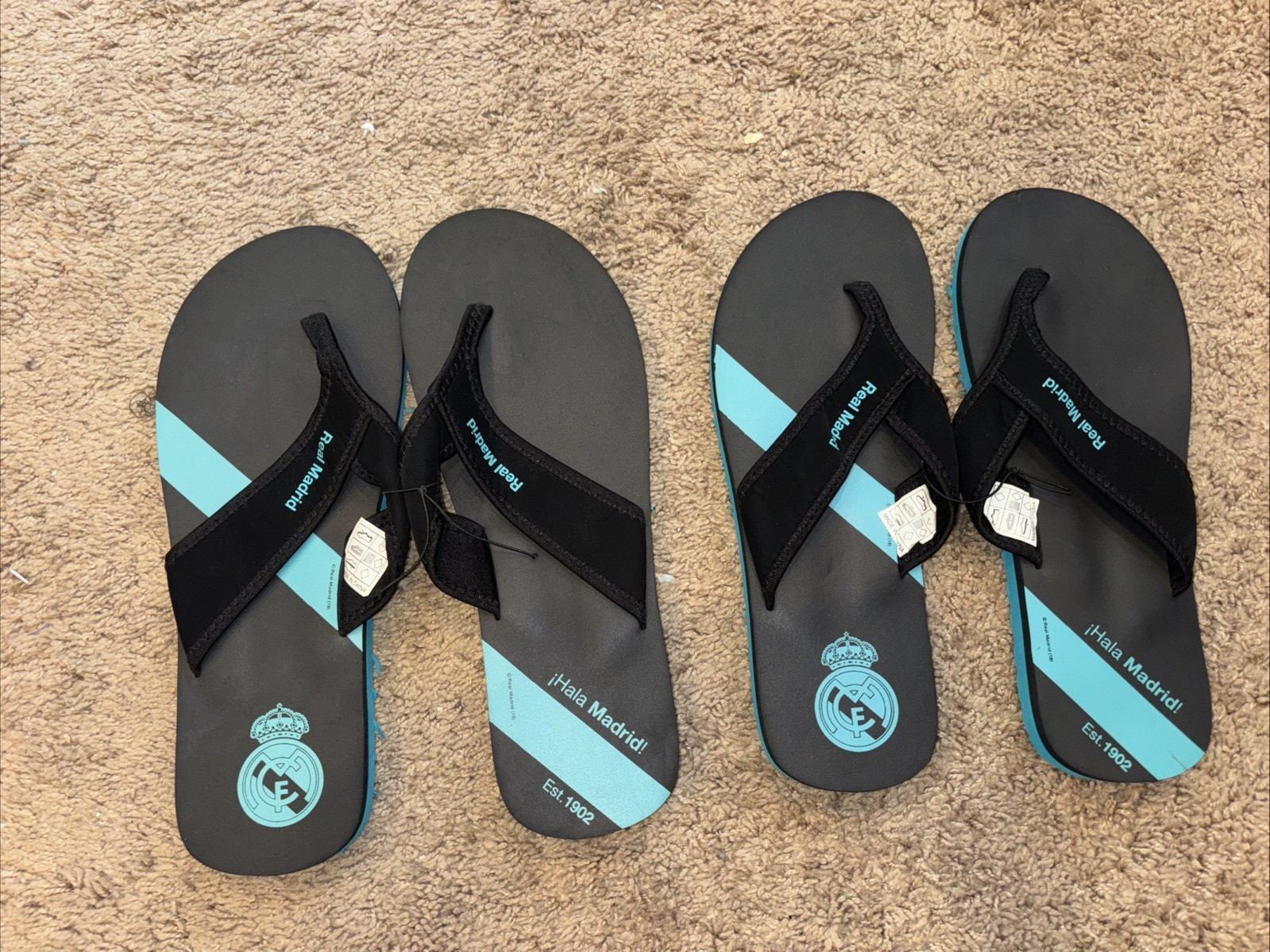 Originals REAL MADRID HALA MADRID ! Franco Mastantuono VINNI BLACK Aqua Sandals