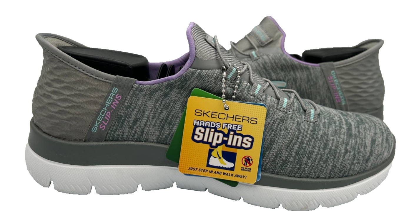 Skechers Women's Slip-Ins Summits Dazzling Haze Shoes Gray/Blue Size:7 201M