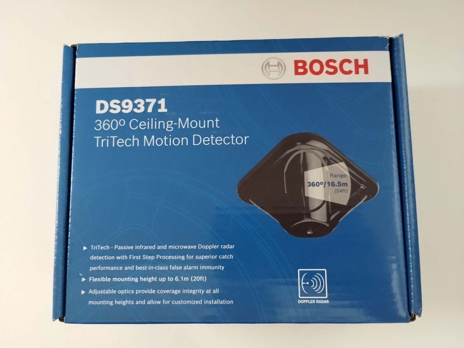 Bosch DS9371 360 Degree Ceiling Mount TriTech Motion Detector -Black (New)