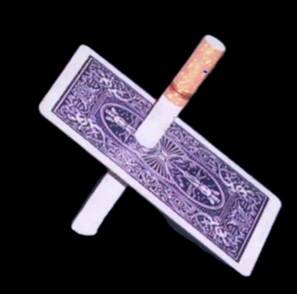 Cigarette Through Card Magic Trick - Self Working - Penetrating Illusion