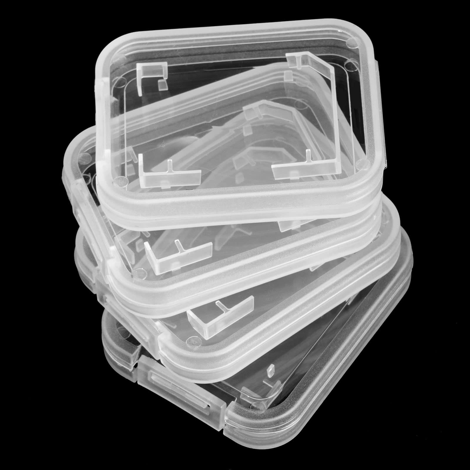 Transparent Standard SD SDHC Memory Card Case Holder Box Storage Boxes (Pack of