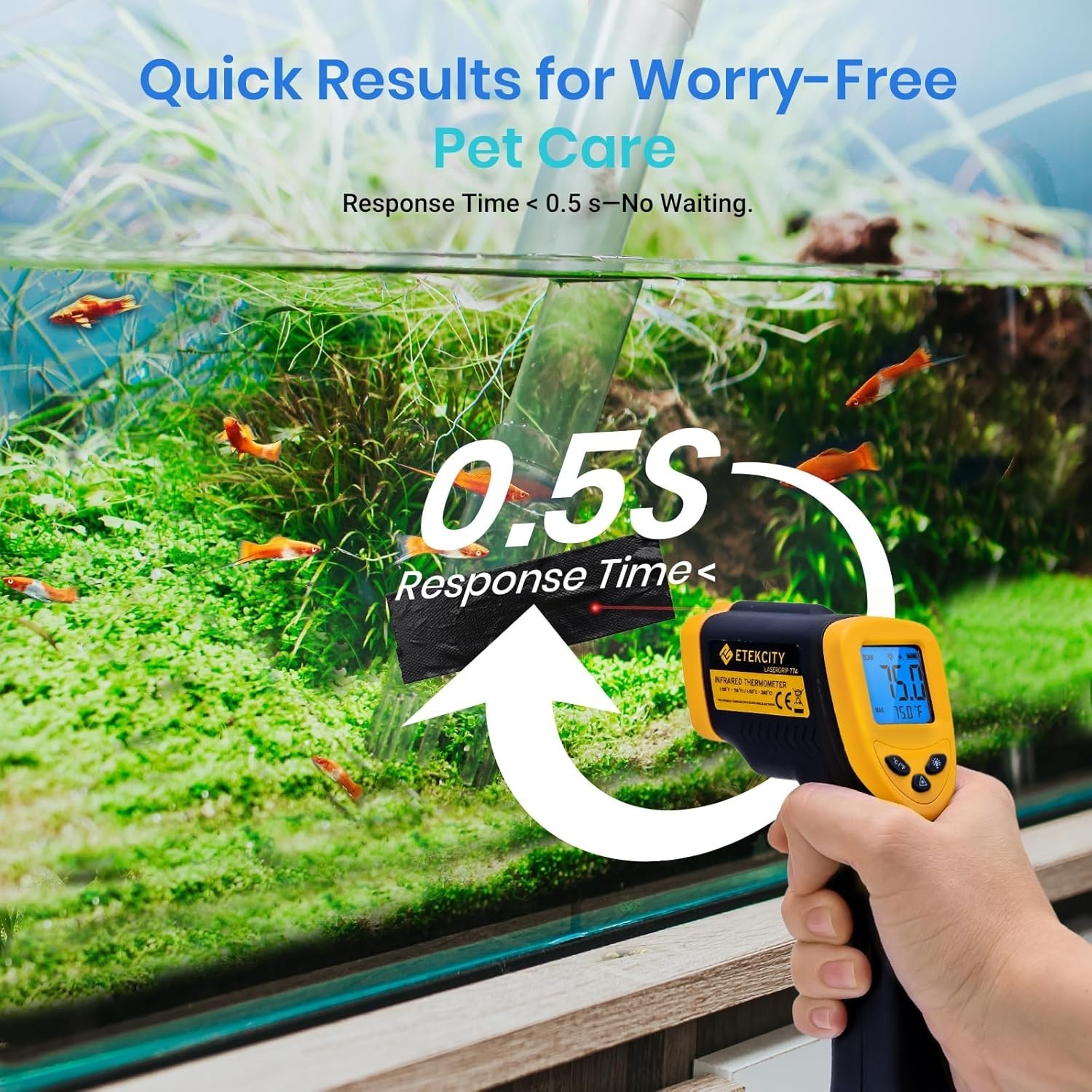User-Friendly Infrared Temperature Gun - Adjustable Emissivity & Backlit Screen
