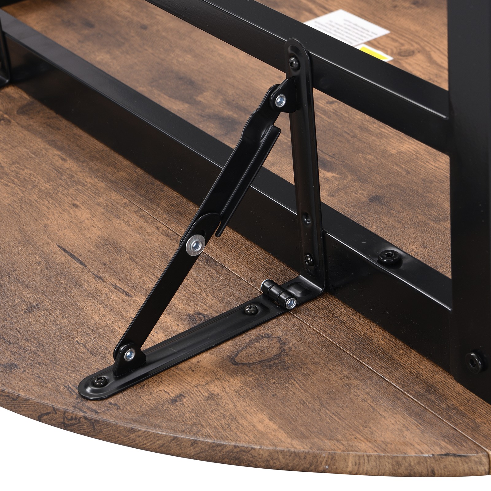 Modern 3-Piece Round Dining Table Set with Drop Leaf and 2 Chairs for Small