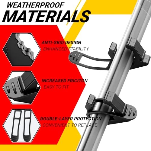 Quick Release Boat Hook Holders with Rubber Spring Strap,Marine Holder 2 Pcs