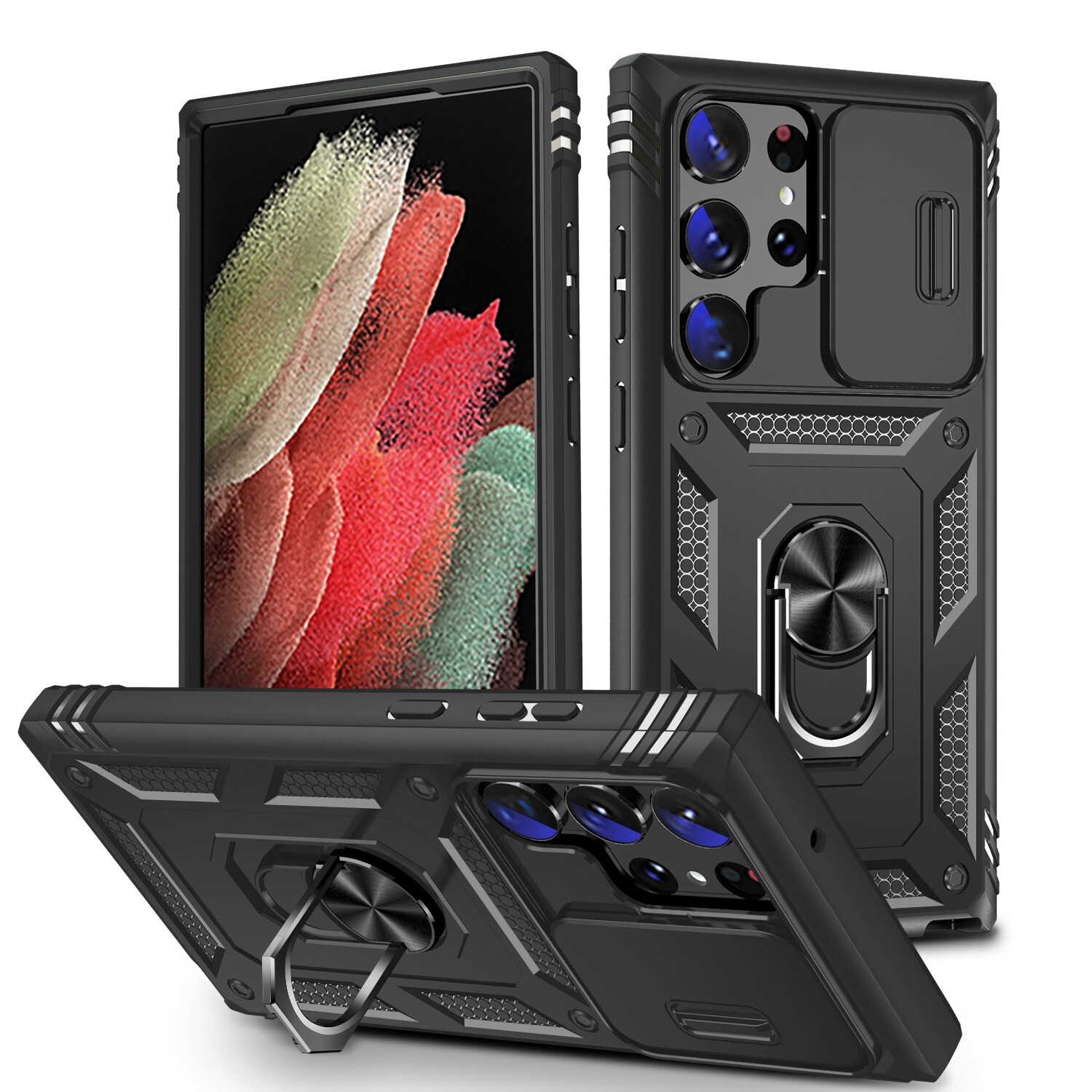 Anti-drop phone case for Samsung Galaxy S23 Ultra, armored design style