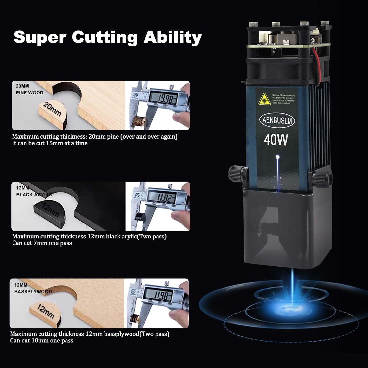 40W Laser Engraving Module Air Assist Class 4