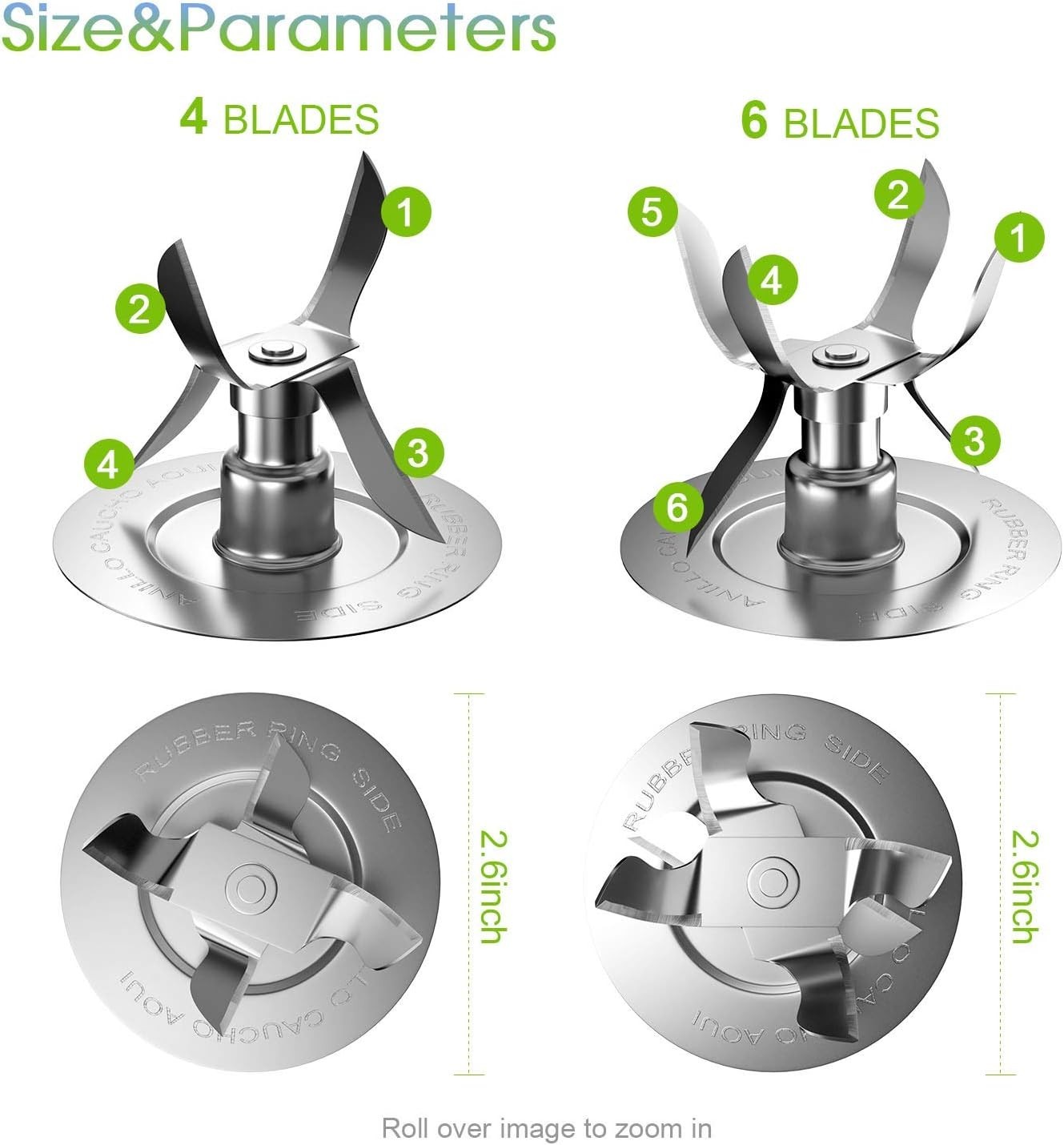 Oster Blender Replacement Parts: Ice Blades, Gaskets & Coupling Kit, 8 Pieces