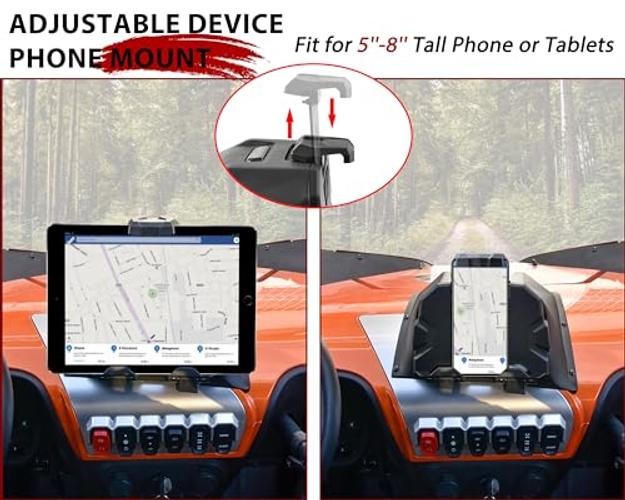 UTVXPERT Adjustable Electronic Device Tablet Phone Holder GPS Navigator