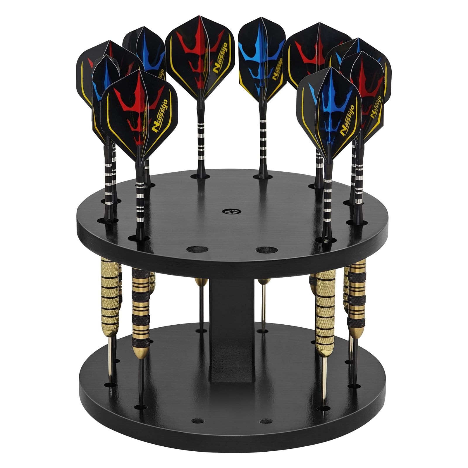 Wooden Dart Holder Stand for Desk or Shelf – Holds 12 Fully Assembled Stee