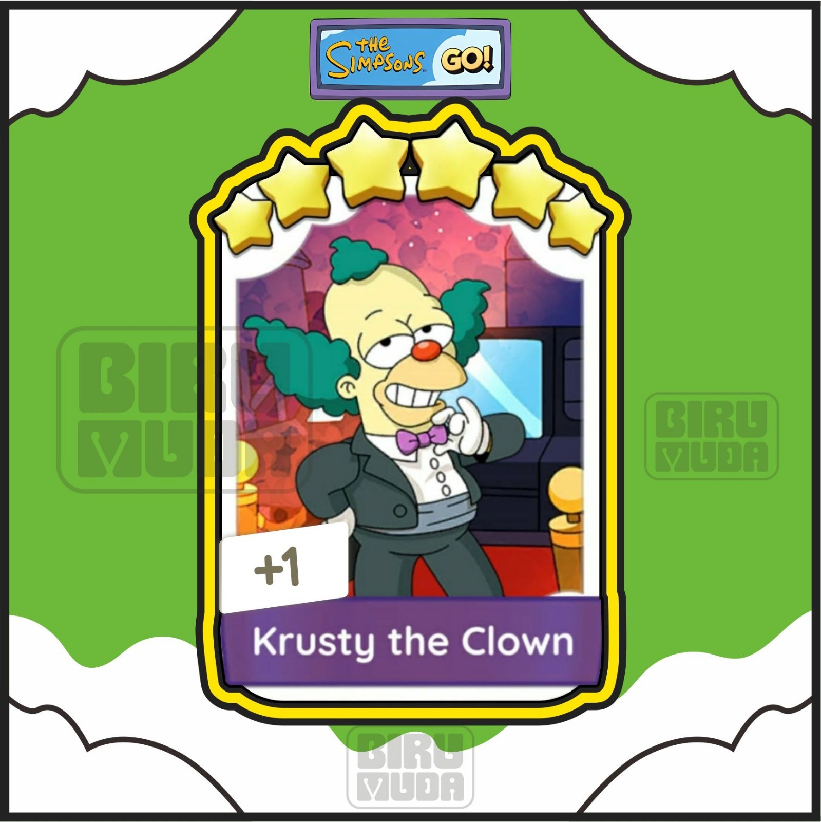 Krusty the Clown_⭐mono_poly⭐_6 Star Sticker_⭐go_Fast respond 24/7