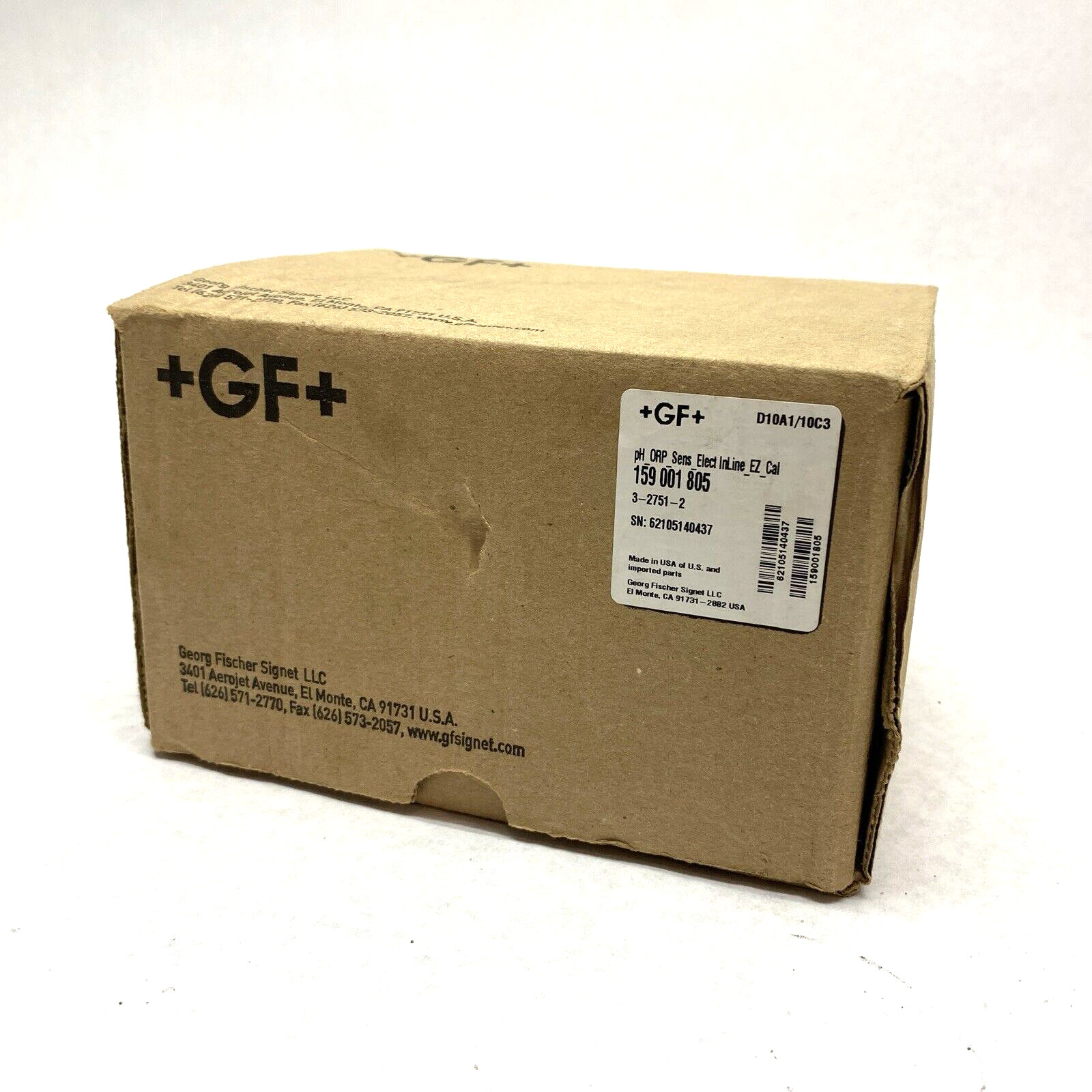 +GF+ Georg Fisher Signet 3-2751-2 pH ORP Inline Sensor with EZ Cal 159 001 805