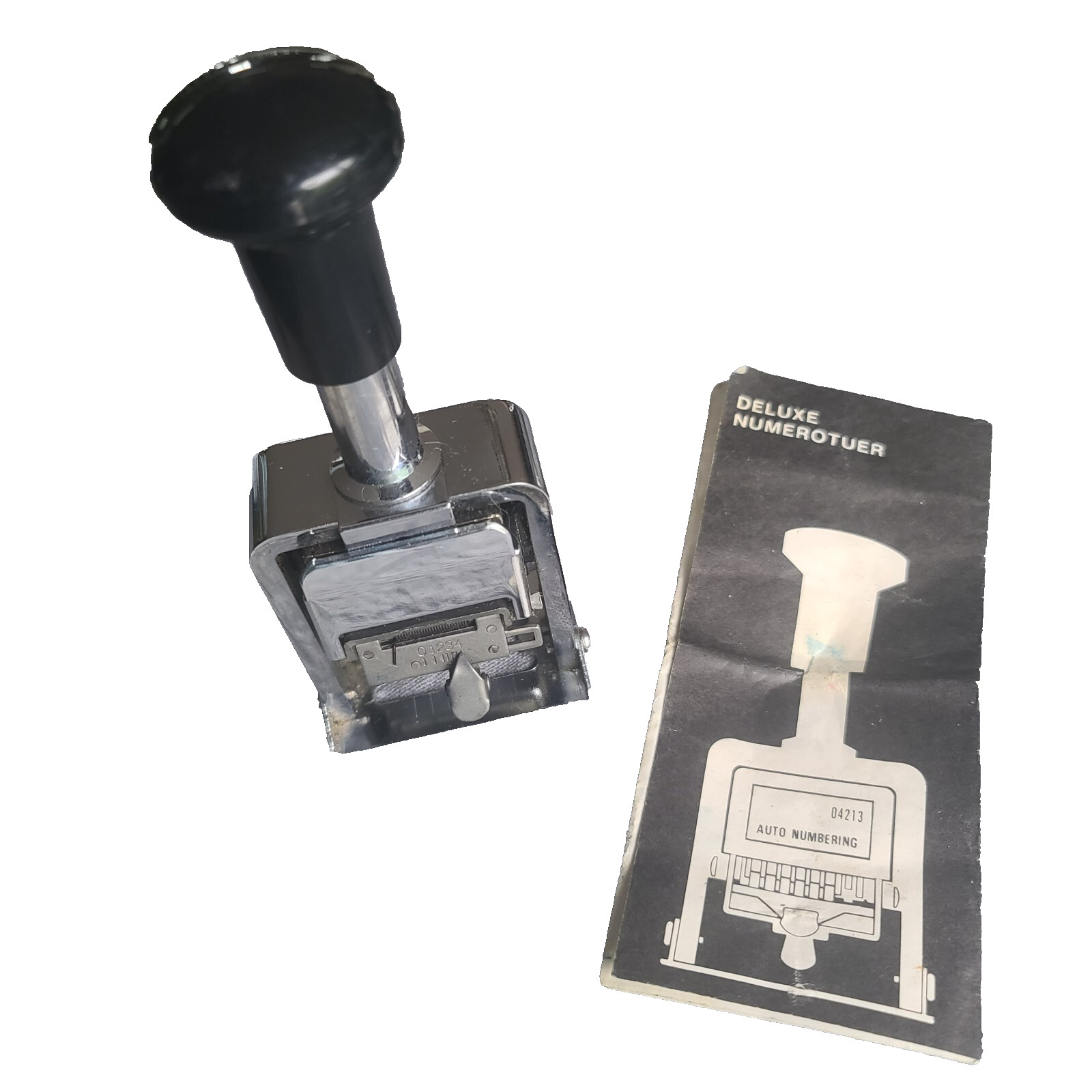 DELUXE Auto Numbering Machine 04213 With Instructions Vintage
