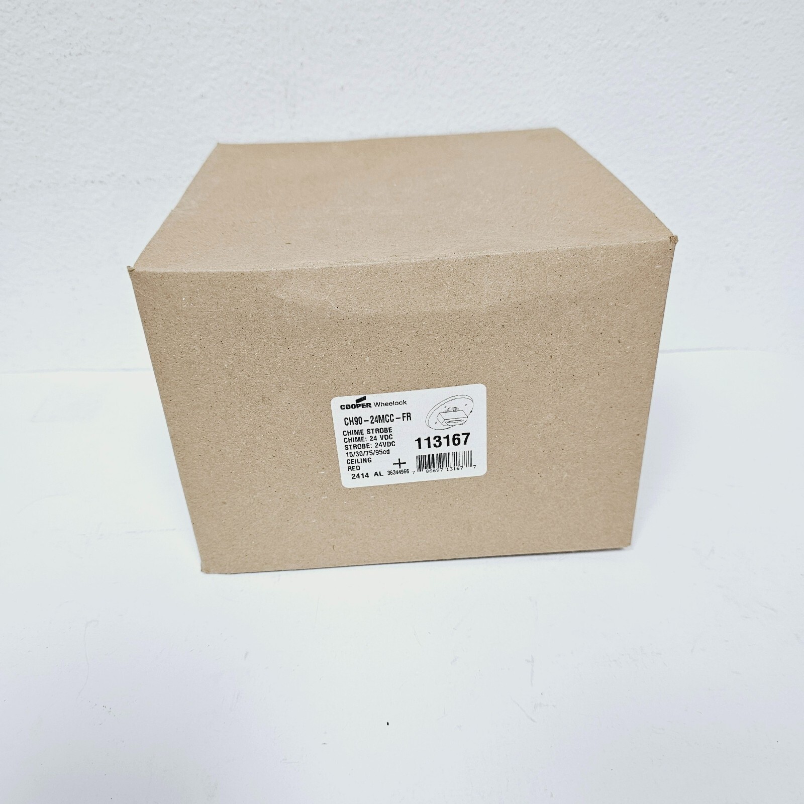Cooper/Wheelock CH90-24MCC-FR Chime Strobe Ceiling Red NEW