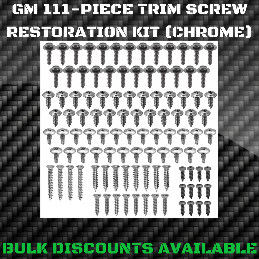 1968-1982 C3 Corvette Interior Exterior Molding Engine Bay Trim SCREW BOLT KIT