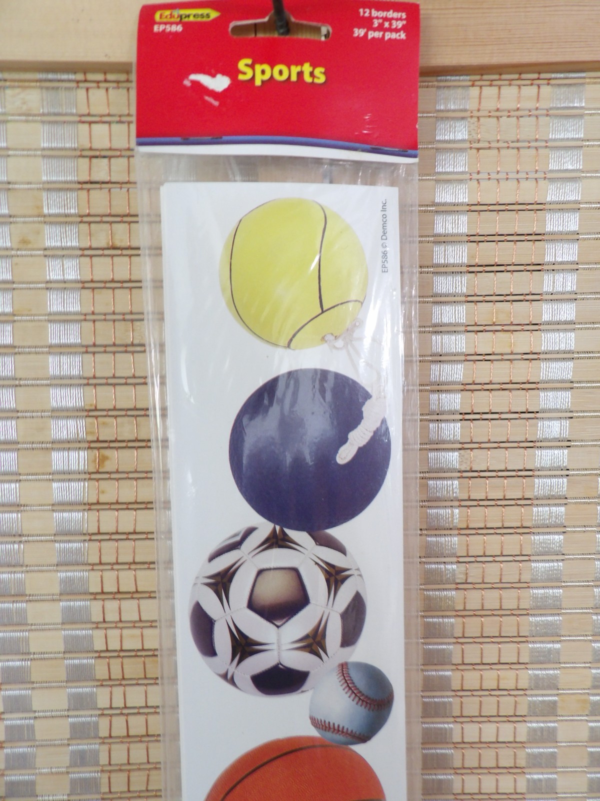 Sport Balls Border 3"x39" (12 Borders 39' Per Pack) Edupress 586