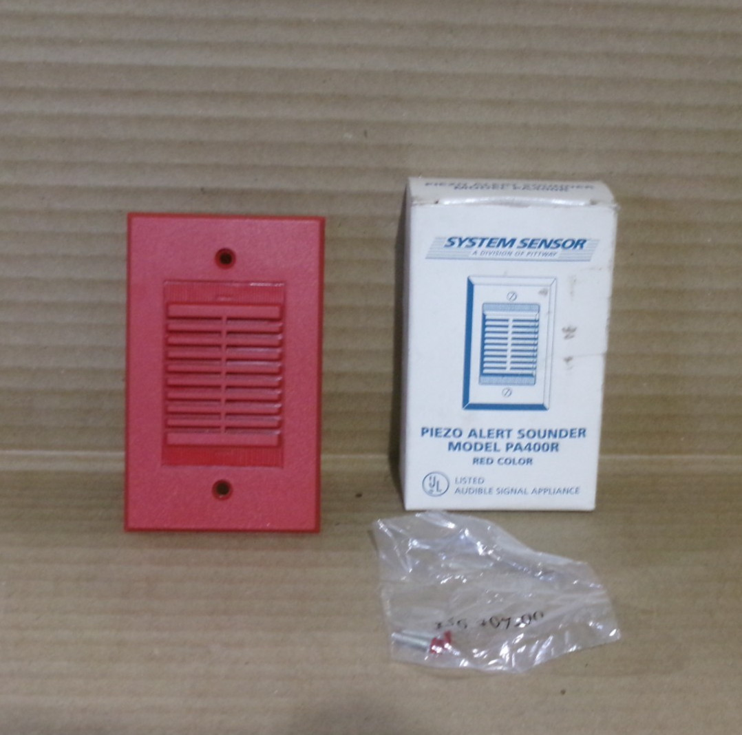 New System Sensor PA400R Piezo Alert Sounder Red Audible Signal Appliance AK
