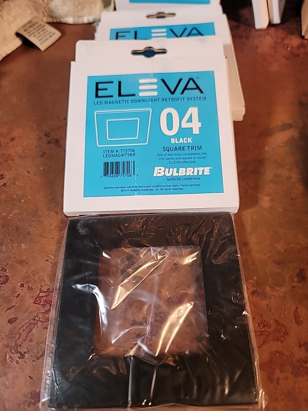 Bulbrite Eleva 775706 LEDMAG4/TSBK Black Square Trim