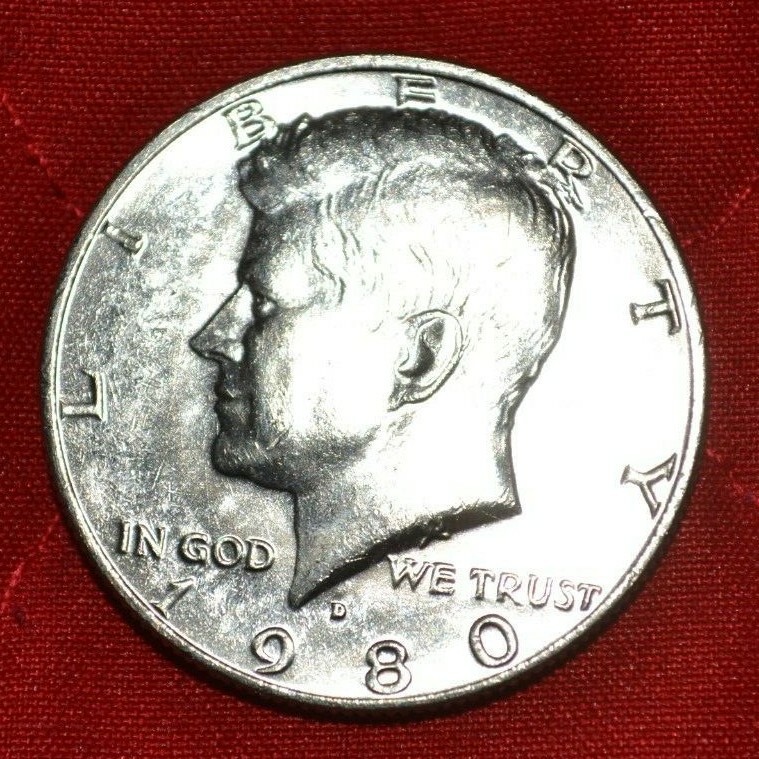 1980 D Kennedy Half Dollar Coin - circulated