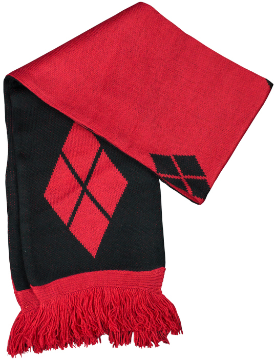 BATMAN - Harley Quinn Diamond Pattern 180cm Scarf (Ikon Collectables) #NEW