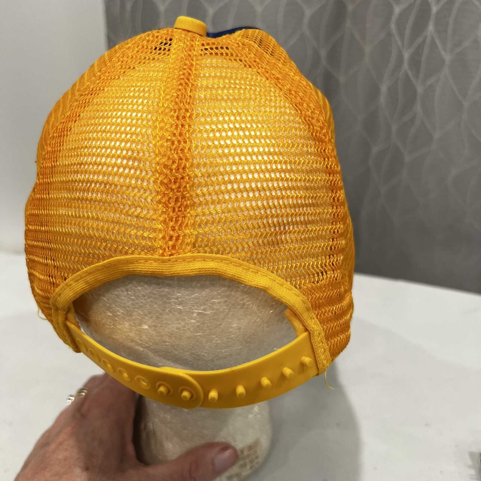 Auto Value Gold on Royal Blue Trucker Hat Cap Gold Mesh Snapback