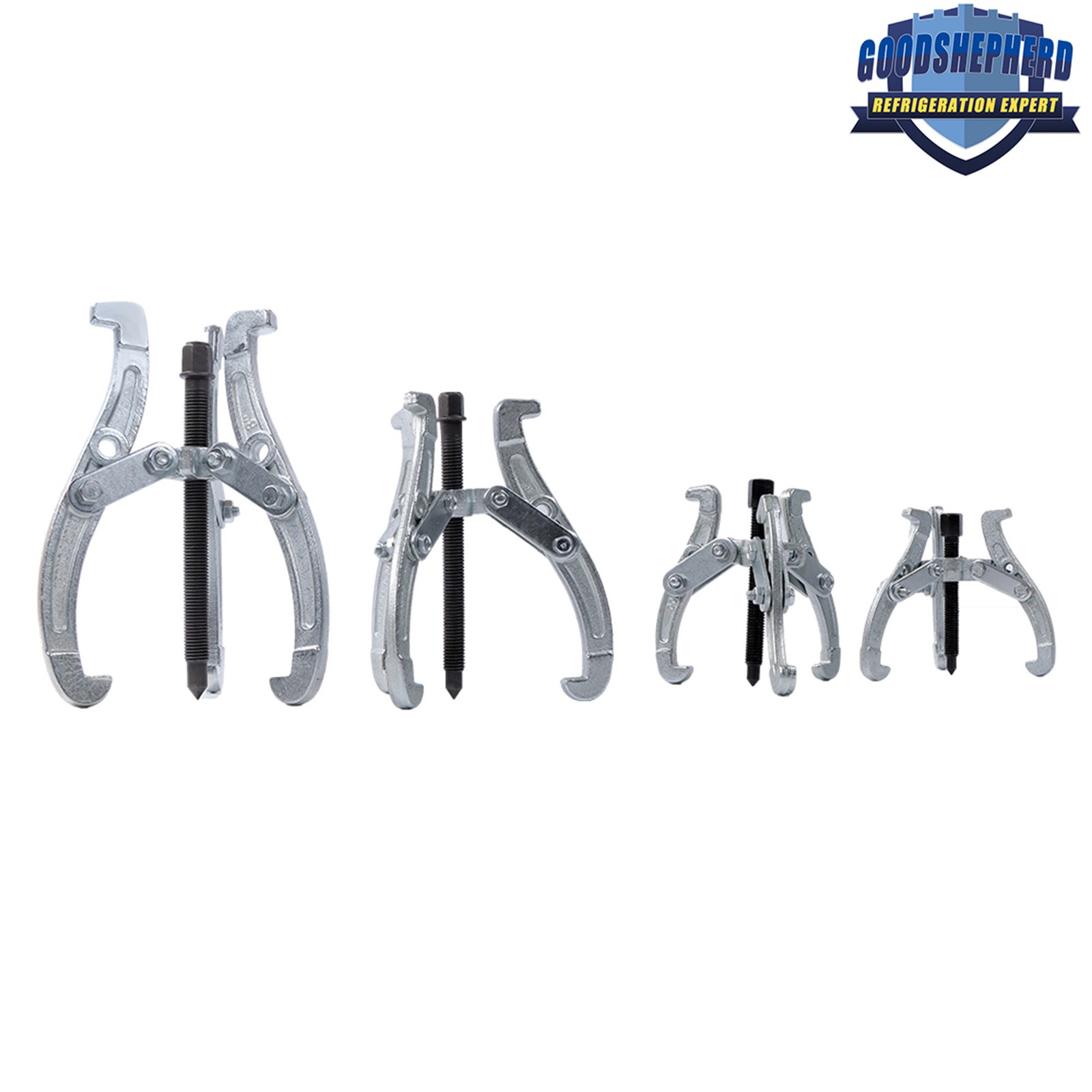 4 Pieces 3 Jaw Gear Puller Set Gear Bearing Race Pull Tool Kit 3" 4" 6" 8"