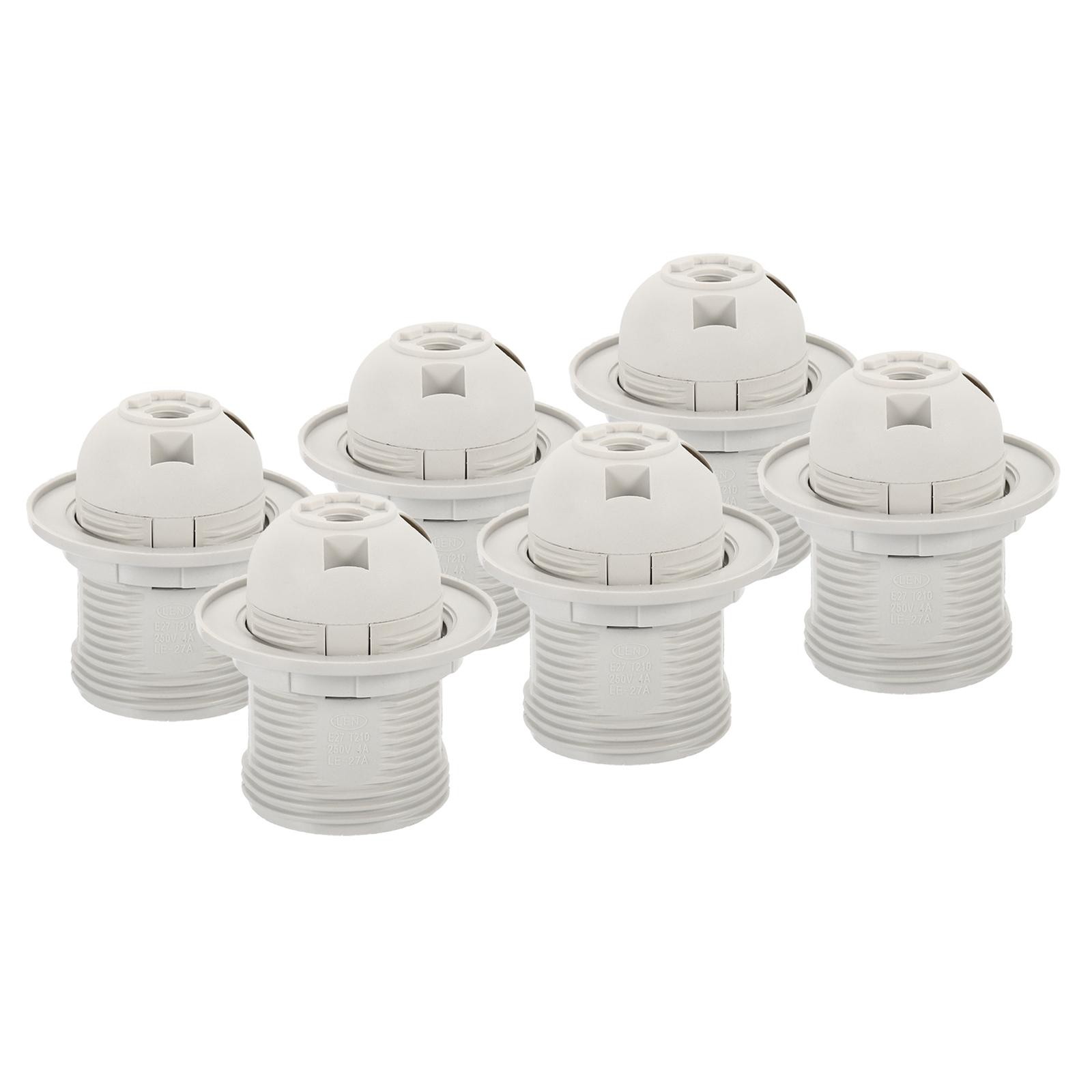 10Pcs E26/E27 Bulb Socket 58x39mm Screw Thread 41mm LED Lamp Holder White