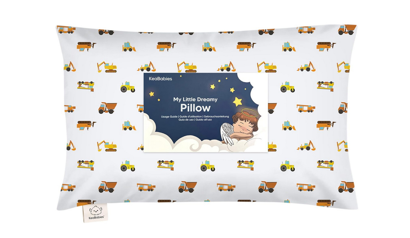 Toddler Pillow with Pillowcase - 13x18 My Little Dreamy Kids Travel Bed Pillows