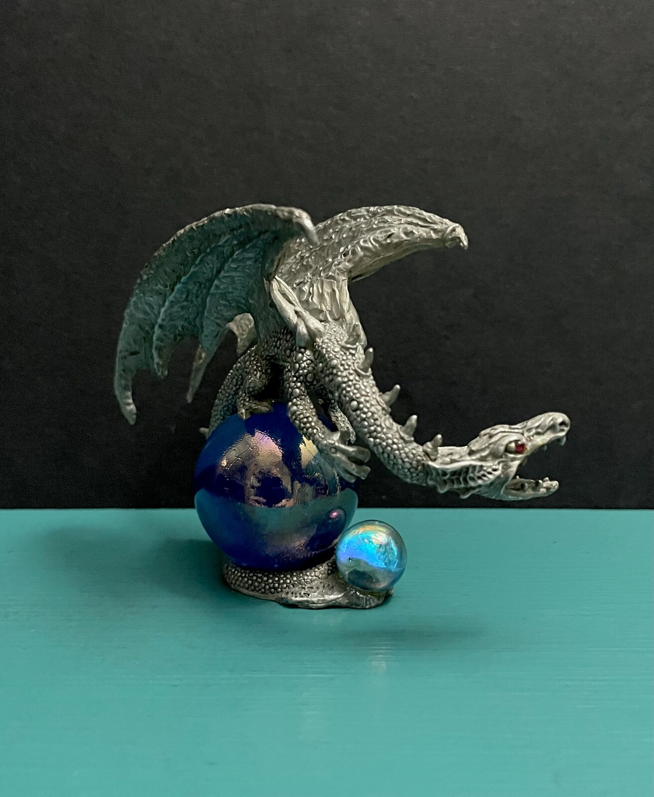 Maurus Gallo Pewter Winged Dragon Guardian Serpentine Mini Figurine LOTR GOT RPG