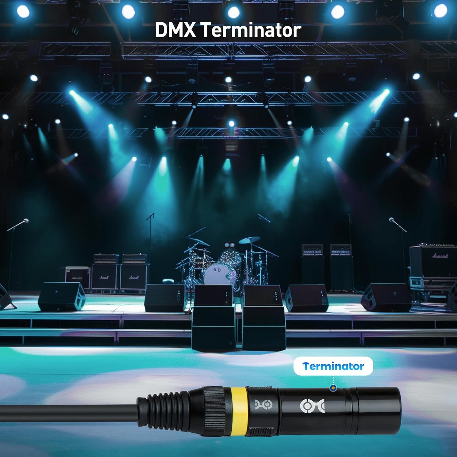 XLR DMX Terminator 3 Pin 120 Ohm Cable Matters 2 Pack Audio Lighting