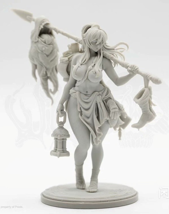 █ Summer Aya 75m(High) 50mm(Base) Resin Model Kingdom Death Unbuild WH586-1