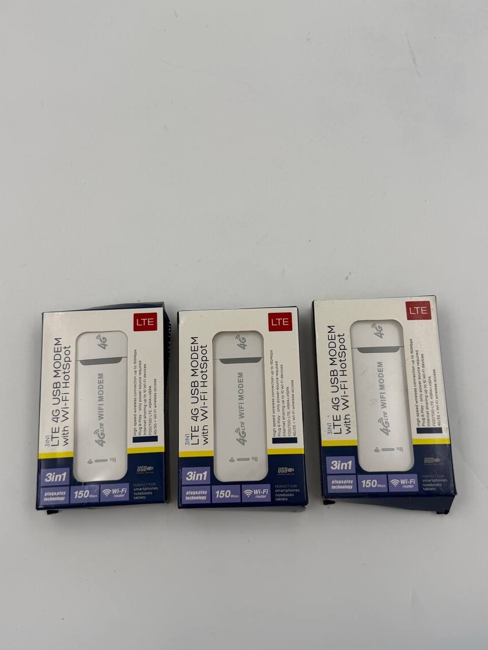 🔥 Lot of 3 4G LTE USB WiFi Modem Hotspot Router 150Mbps