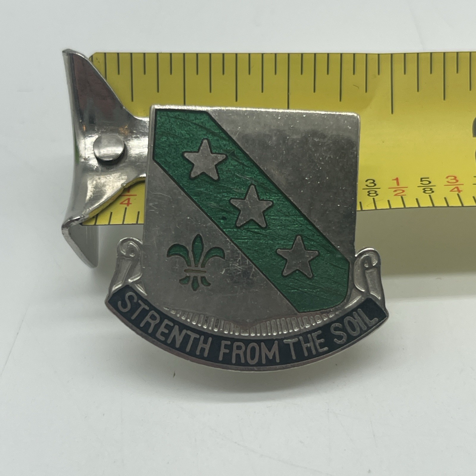 U.S. Military 1050th Transportation Battalion Pin DUI DI STRENGTH FROM THE SOIL