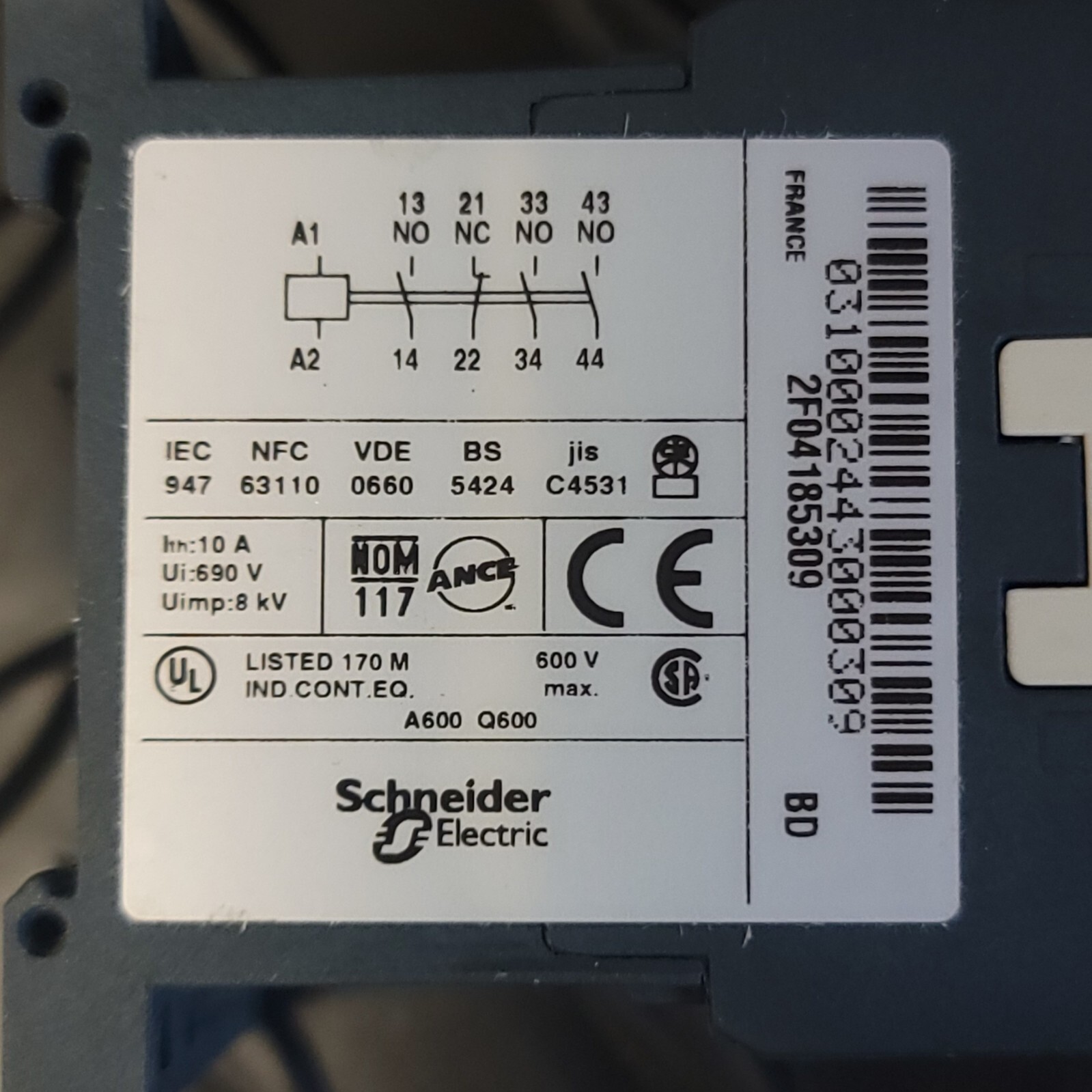 Telemecanique - 44532-3113 - FGR31 - Suppression Relay - 24 VDC