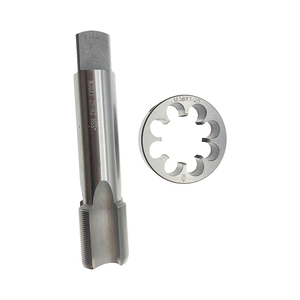 1pc M36X1.25mm Plug Tap and 1pc M36X1.25mm Die Threading Tool HSS New