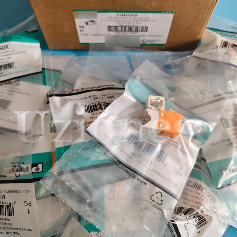 50PCS For Panduit CJ688TGOR GigaTX Cat6 Mini-Com RJ45 Network Jack Module Orange