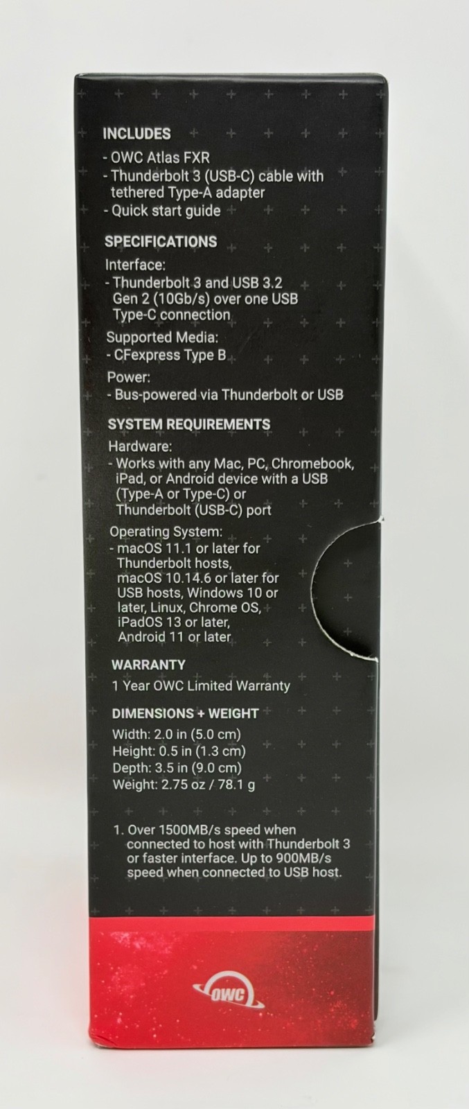OWC Atlas FXR Thunderbolt USB-C USB 3.2 CFexpress Type-B Card Reader Compact NEW