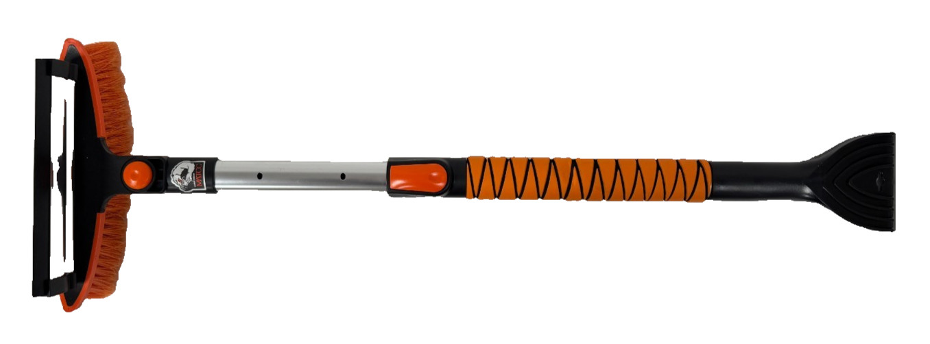 Extendable Car 3‑in‑1 Scraper, Squeegee & Brush